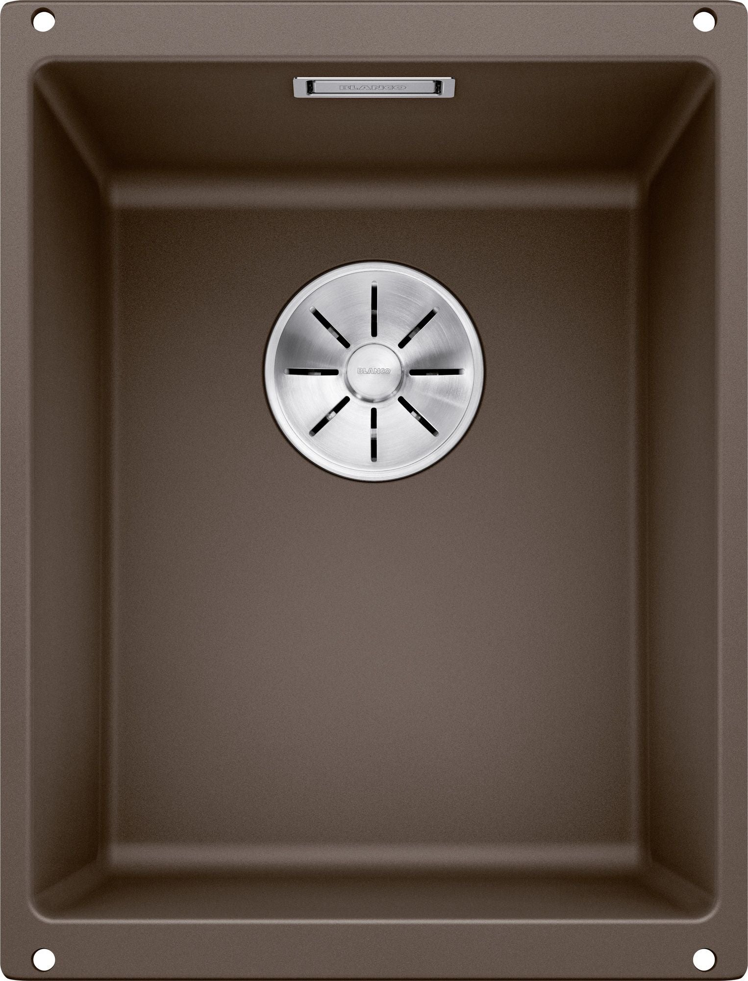 Chiuveta de bucatarie, sub blat, Subline 523415, silgranit Cafea, 350 x 460 mm, Blanco